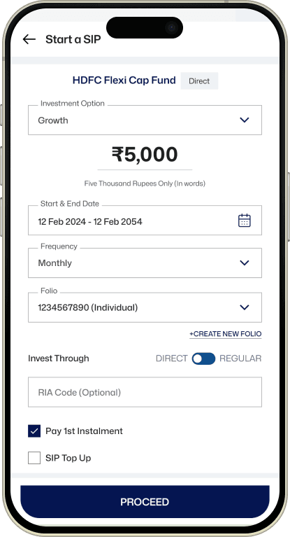 Add investment details step